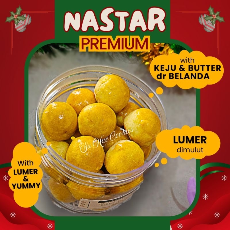 

Kue Kering Nastar Premium Keju Wisman Sekat Cookies natal Nestar Toples Imlek Lembut Enak by Suhae Cookies