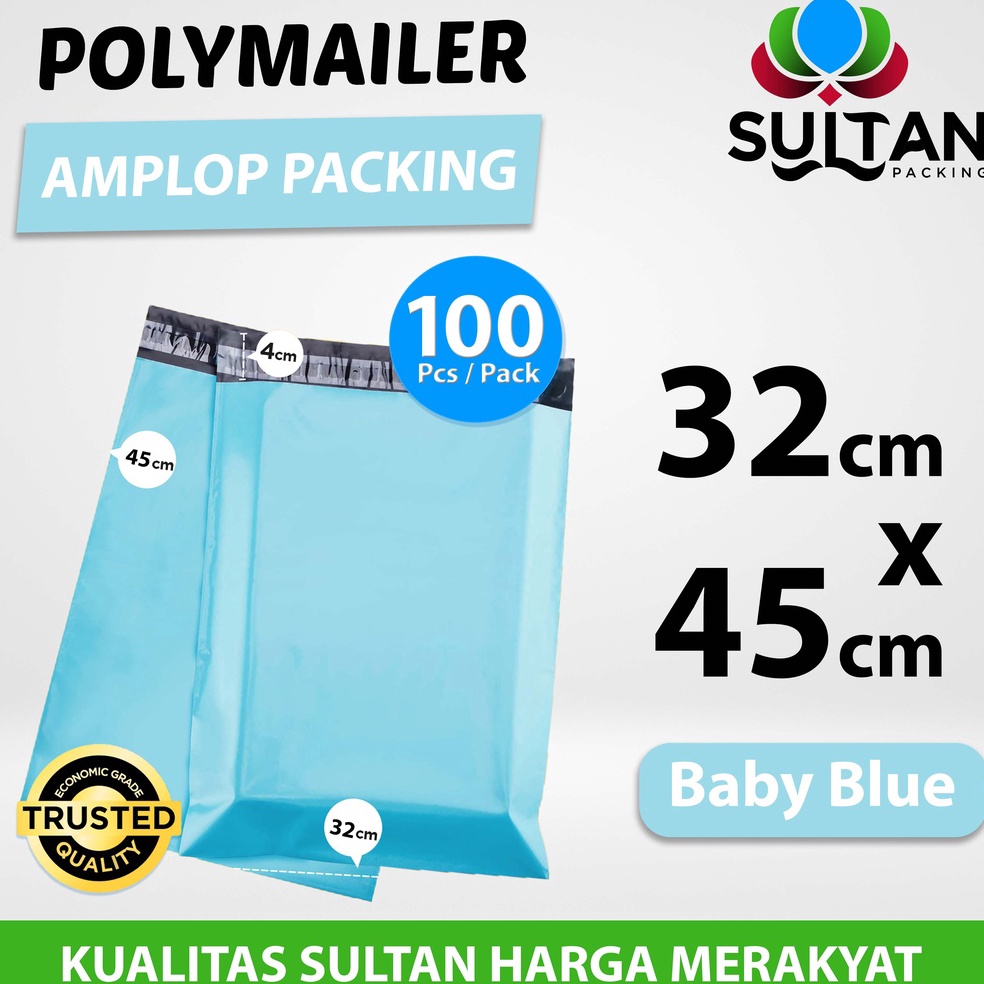 

8b Terbaru Polymailer Pack Tosca Baby Blue 32cm x 45cm Termurah Amplop Plastik Packing Olshop Ekonomis F99