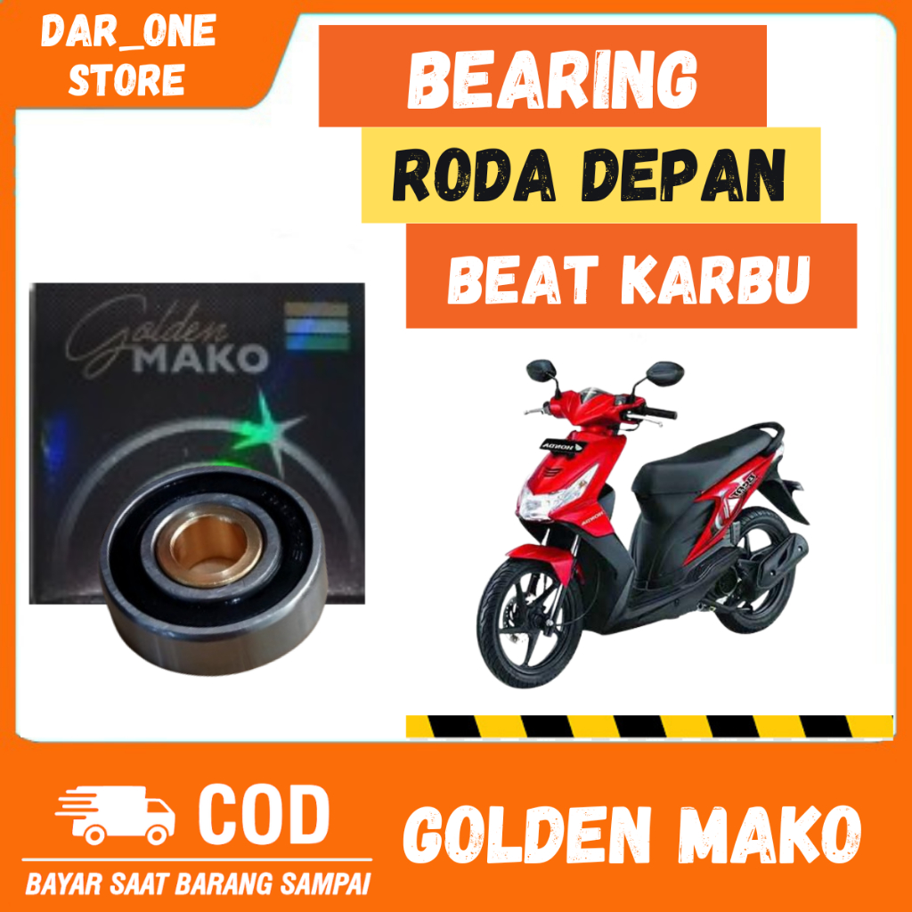 BEARING RODA DEPAN 6201 HONDA BEAT KARBU ORIGINAL GOLDEN MAKO