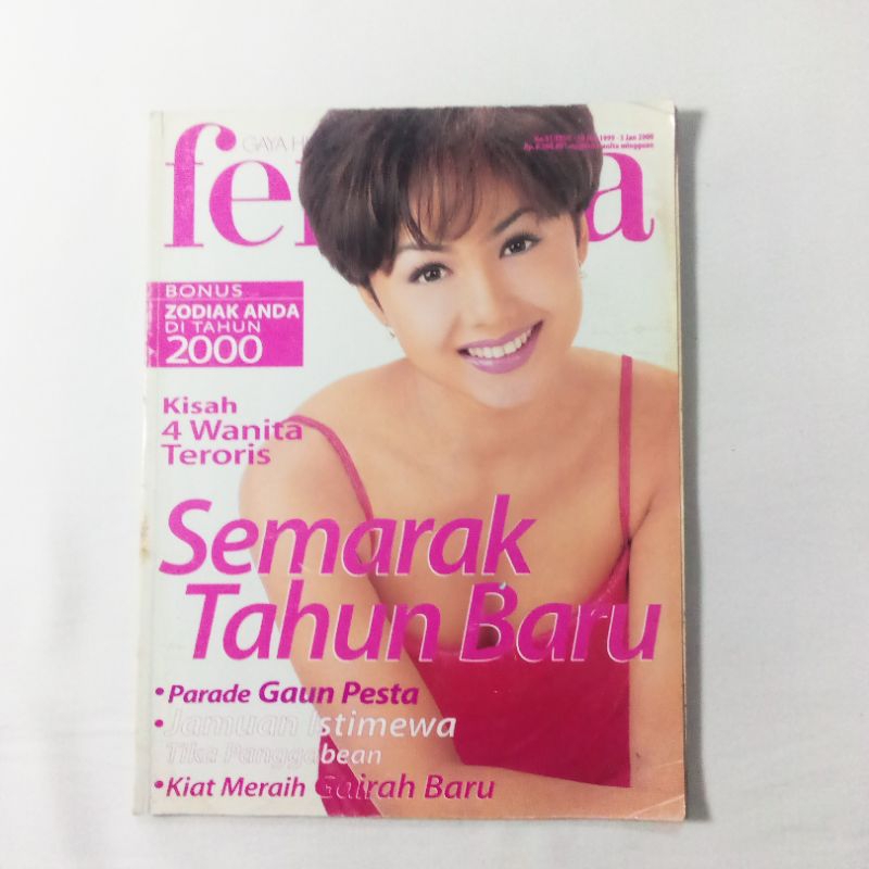 Majalah Femina Semarak Tahun Baru Cover Yuni Shara - Januari 2000