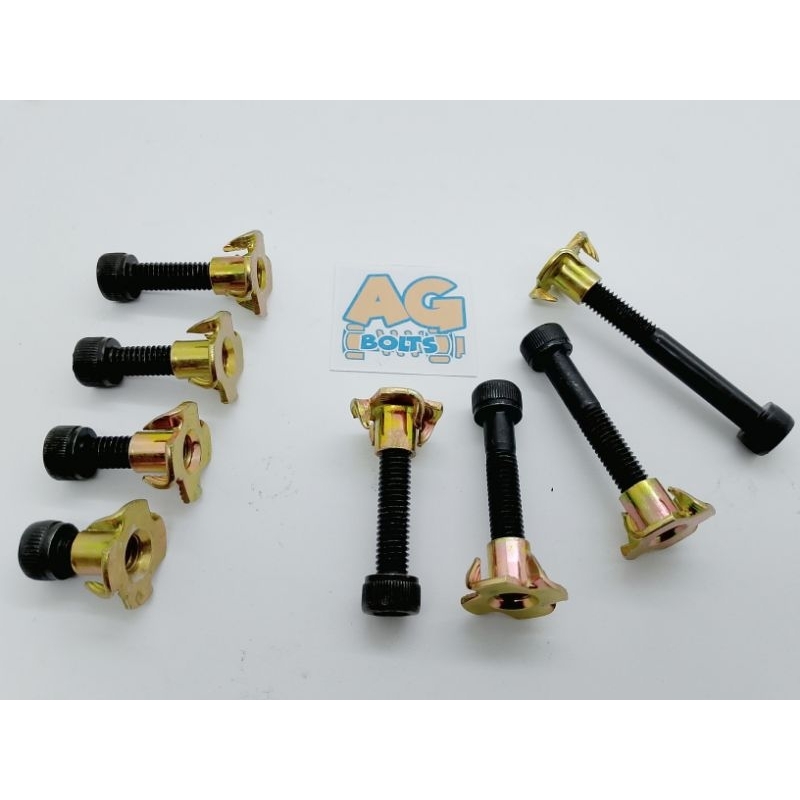 Baut Speaker 1 s/d 5 cm L Baja Hitam M6 ( Baut 10 an ) + MUR CAKAR 6mm