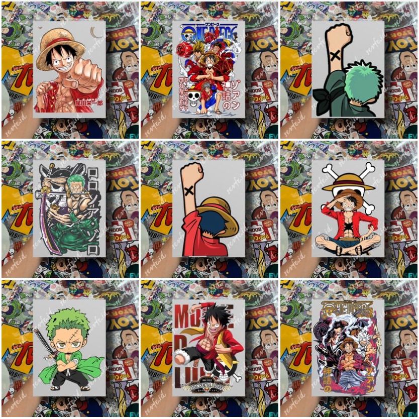 Stiker DTF Sablon Setrika Sablon Stiker ONE PIECE D