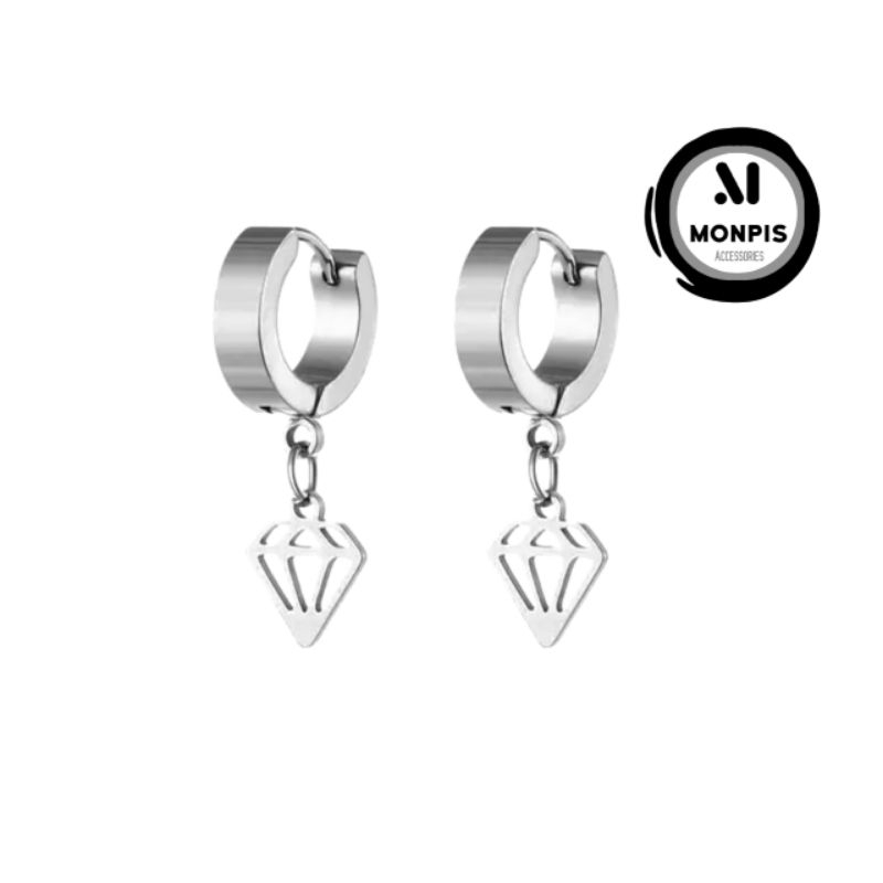 Anting pria Anting korea Anting tindik Anting titanium Anting Jurai berlian