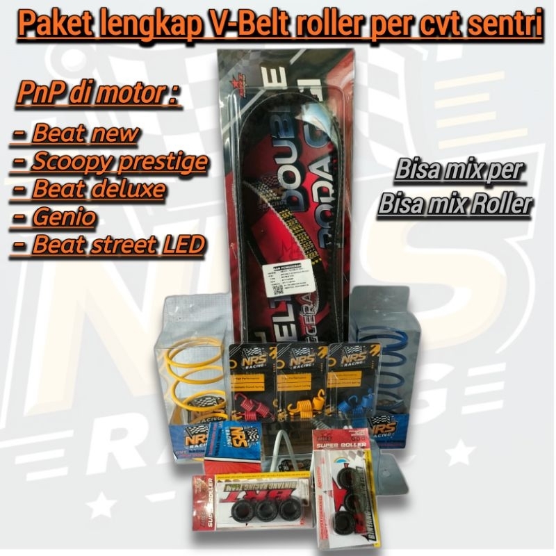 Paket kirian vbelt brt Roller brt Per cvt Per sentri Scoopy new beat deluxe Genio beat new Scoopy pr