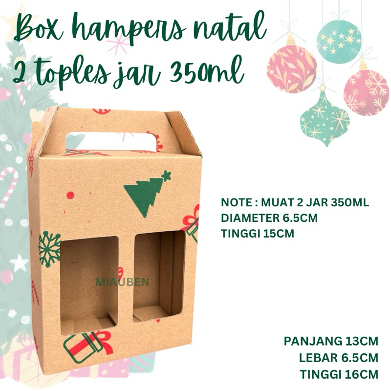 

Box hampers untuk 2 toples jar 350ml