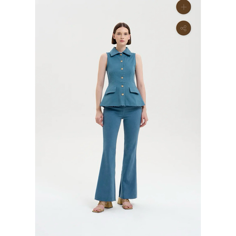 DUMA Danica Top Denim in Blue Size 2 New With TAG