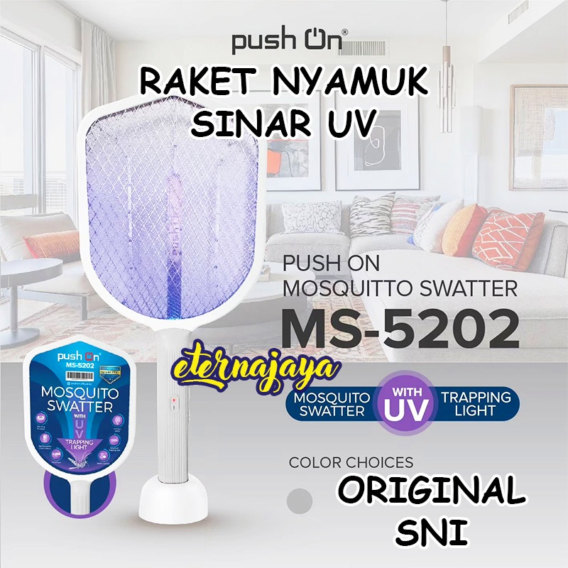 PUSH ON Raket Nyamuk UV Light MS-5202