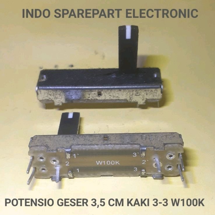 POTENSIO GESER 3,5 cm kaki 3-3 W100K stereo balance