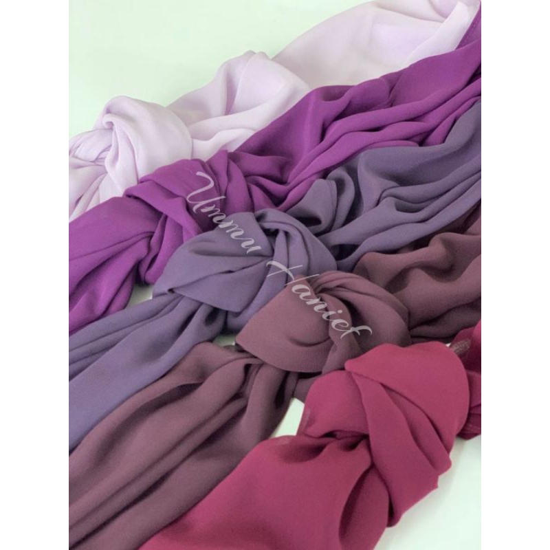 Ummu Hanief II Hijab Jilbab Pashmina -Chiffon Arab / Chiffone Silky - Jumbo