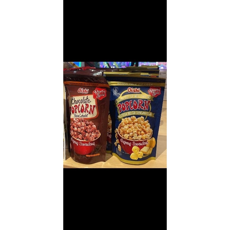 

OISHI POPCORN RASA COKLAT/KARAMEL/BELGIAN BUTTER CHEESE 100GR EXP JULI 2025