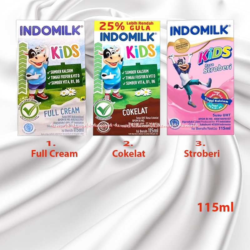 

Indomilk Kids 115ml Cokelat Susu UHT Rasa Cokelat UHT Siap Minum Full Cream Stroberi Susu Segar Kaya Akan Nutrisi Rendah Gula