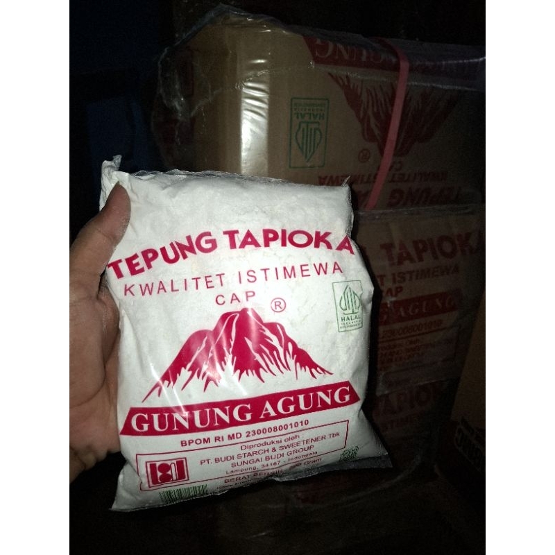 

Tepung Tapioka Cap GUNUNG AGUNG -Netto 500gr (1 Dus Isi 20pcs)