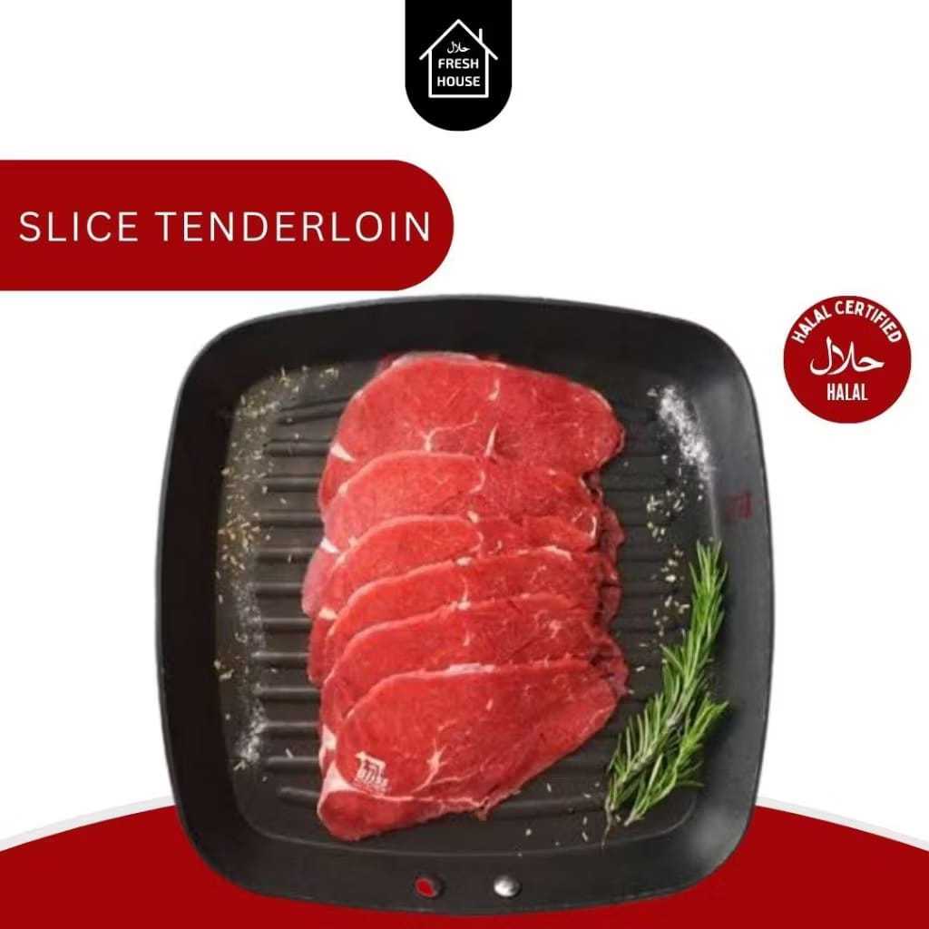

BEEF SLICE TENDERLOIN MARINASI 500GR DAN BEEF SLICE TENDERLOIN TANPA BUMBU 500GR