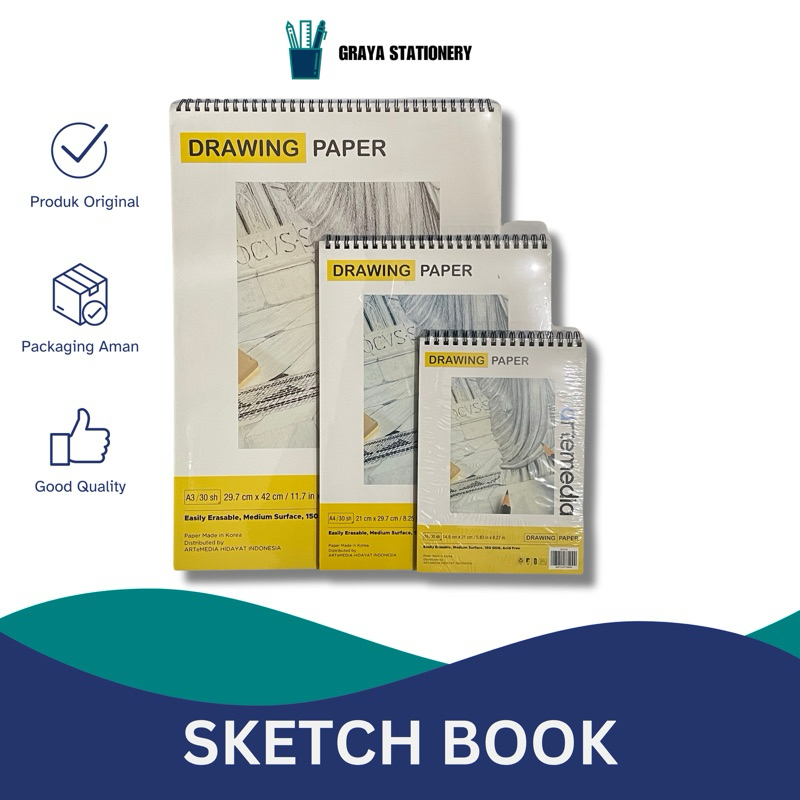 

Artemedia Drawing Paper A3/A4/A5 30 Lembar 150gsm