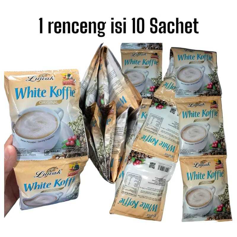 

Luwak white coffie 1renceng isi 10pcs