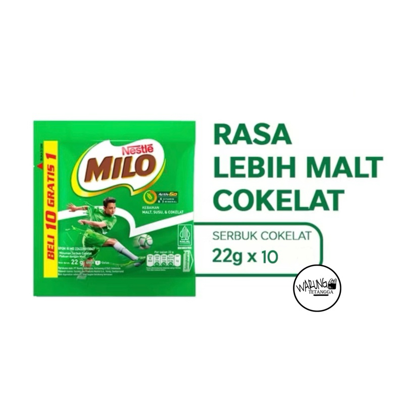 

MILO ACTIV-GO Susu Coklat Renceng (22gr x 10)