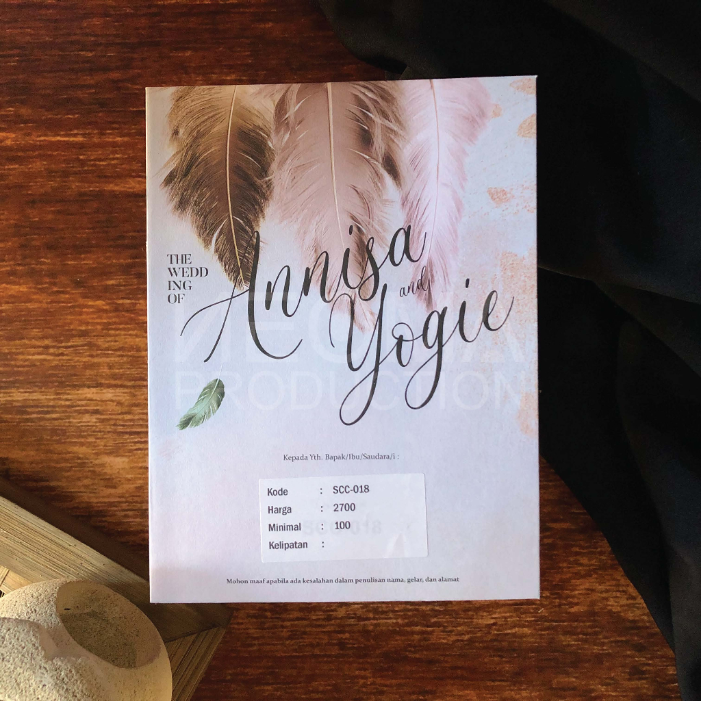 Undangan Nikah SCC-018 Murah Simpel Modern