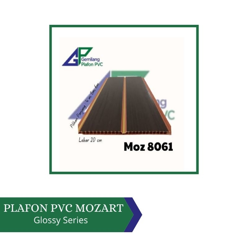 Plafon PVC Mozart Series Glossy (Coklat)