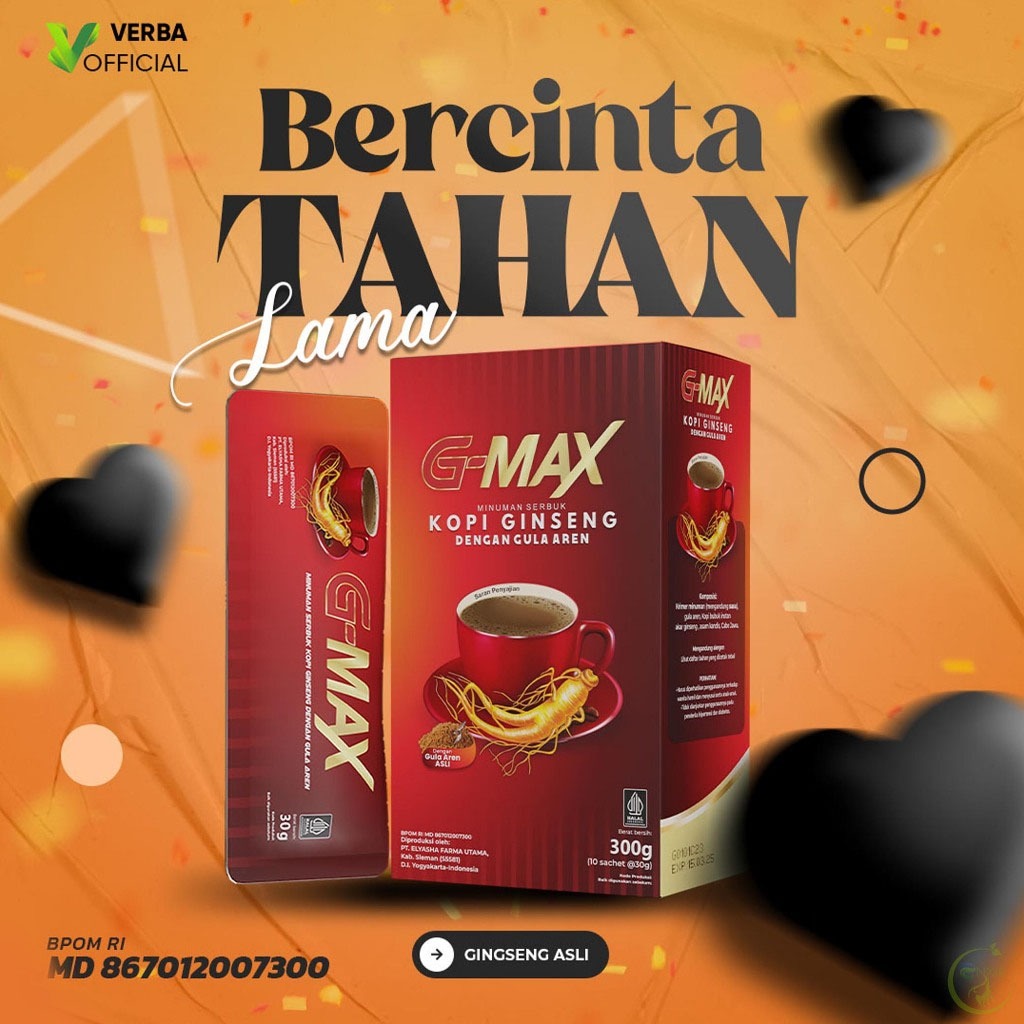 

Kopi V G-max Meningkatkan Mood & Gairah Wanita Rasa Coklat Kopi Penambah Imun Stamina Pria