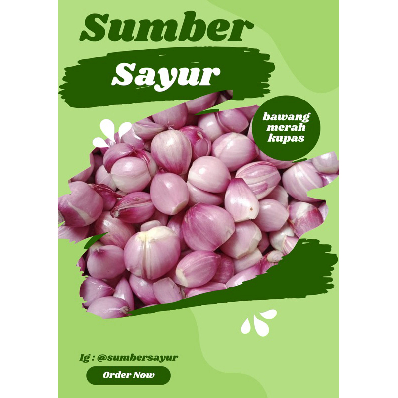 

bawang merah kupas sumber sayur segar murah Makassar