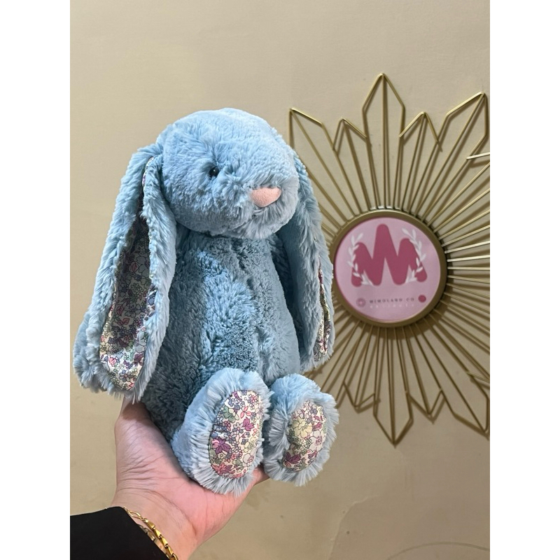 Jellycat Bunny Aqua Blossom Boneka Kelinci