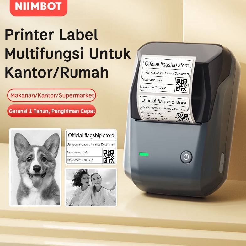 

KODE U89G NIIMBOT B1 Printer Label Pembuat Label Portabel Bluetooth lebar 25mm