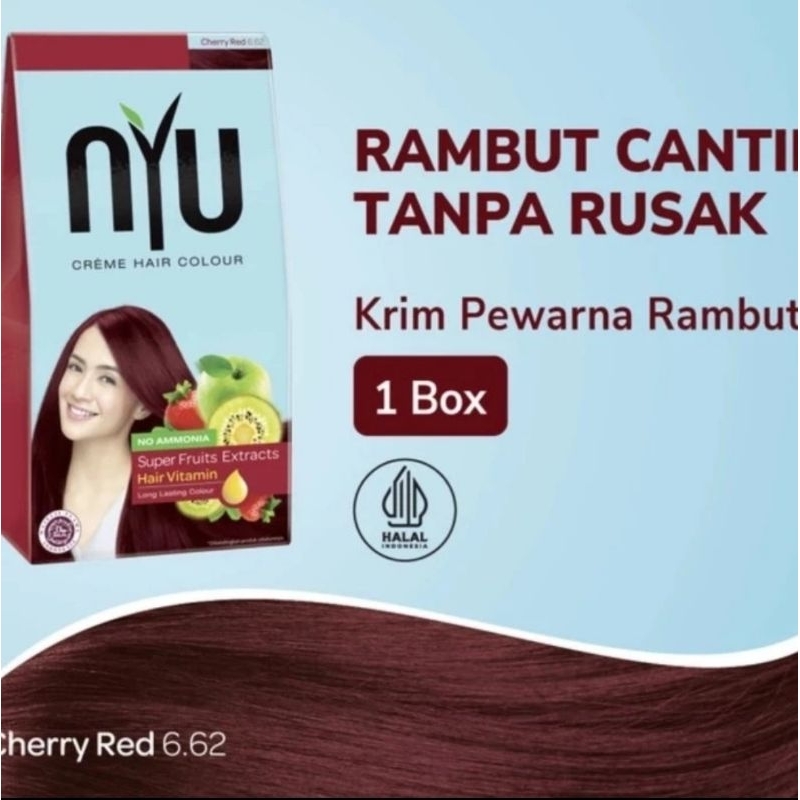 NYU CREME HAIR COLOUR PEWARNA RAMBUT CHERRY RED ORIGINAL 100%