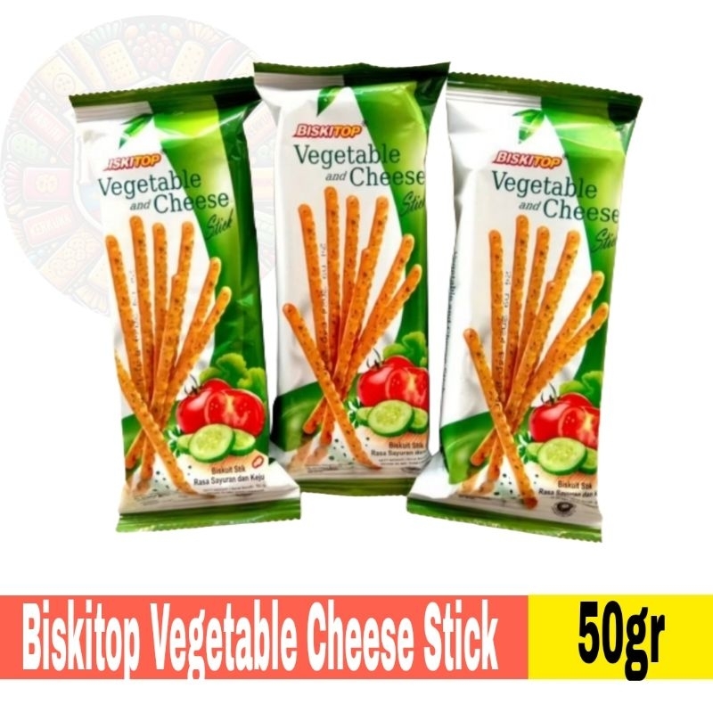 

Biskitop Vegetable Cheese Stick 50gr Satuan