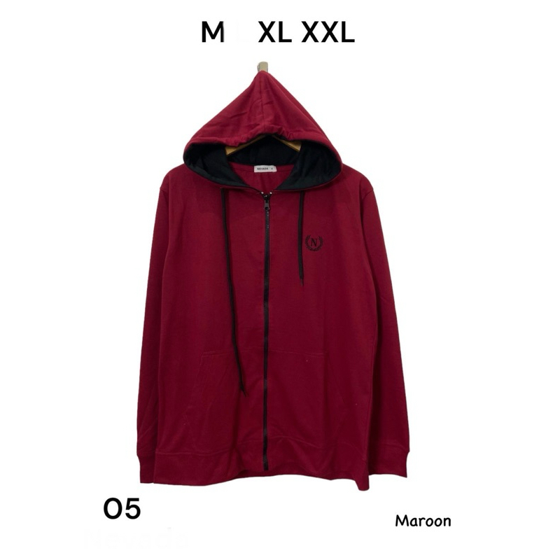 JAKET HOODIE NEVADA UNISEX CEWEK COWOK BISA PAKAI DEWASA minus