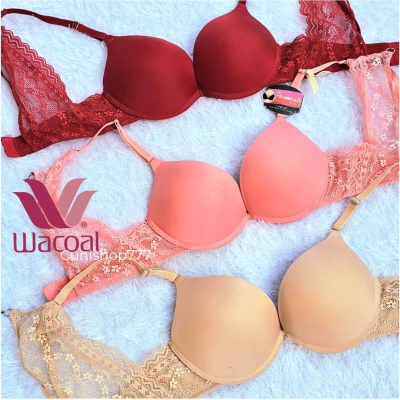 BRA WACOAL FULL CUP PAKAI KAWAT SUPER PUSHUP BH BUSA TEBAL RENDA LACE WANITA IB 4990 IB4990 K89