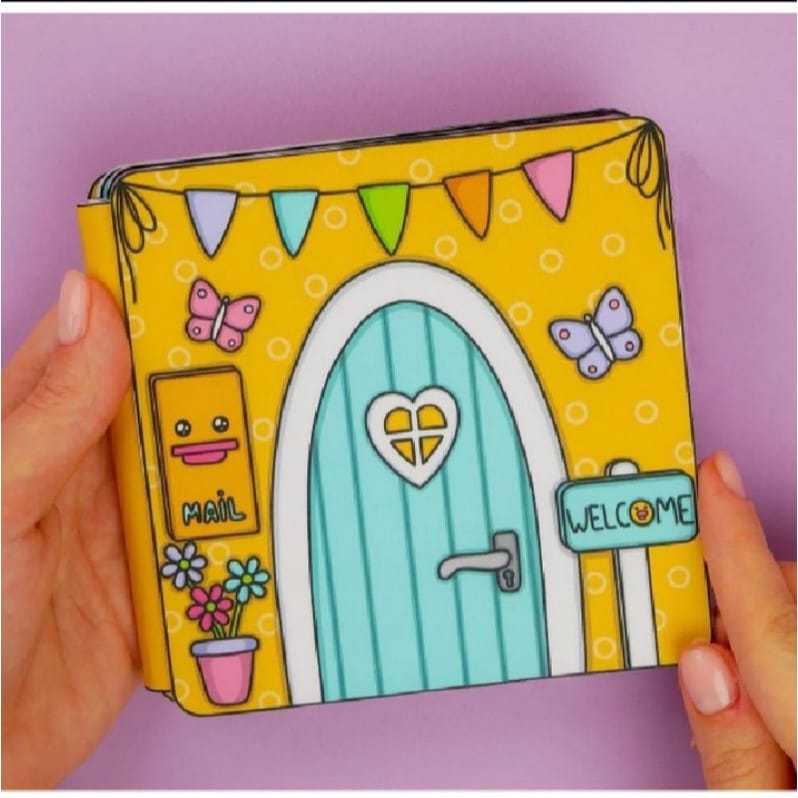 bebek viral paper doll house duck quiet book busy book mainan edukatif anak boneka kertas
