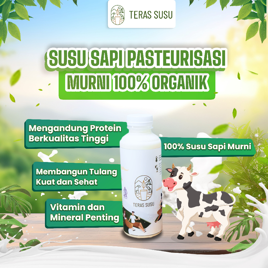 

Susu Sapi Pasteurisasi (Susu Sapi GRASSFED) Murni 100% Asli | Siap Minum