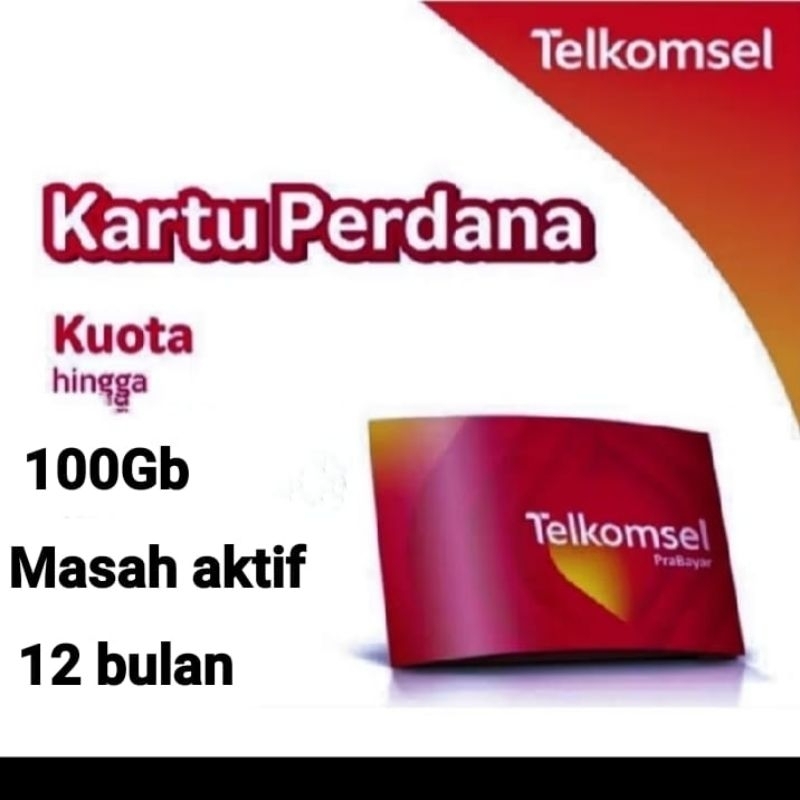 kartu perdana Telkomsel kuota nya 1000 GB masa aktif 2 bulan