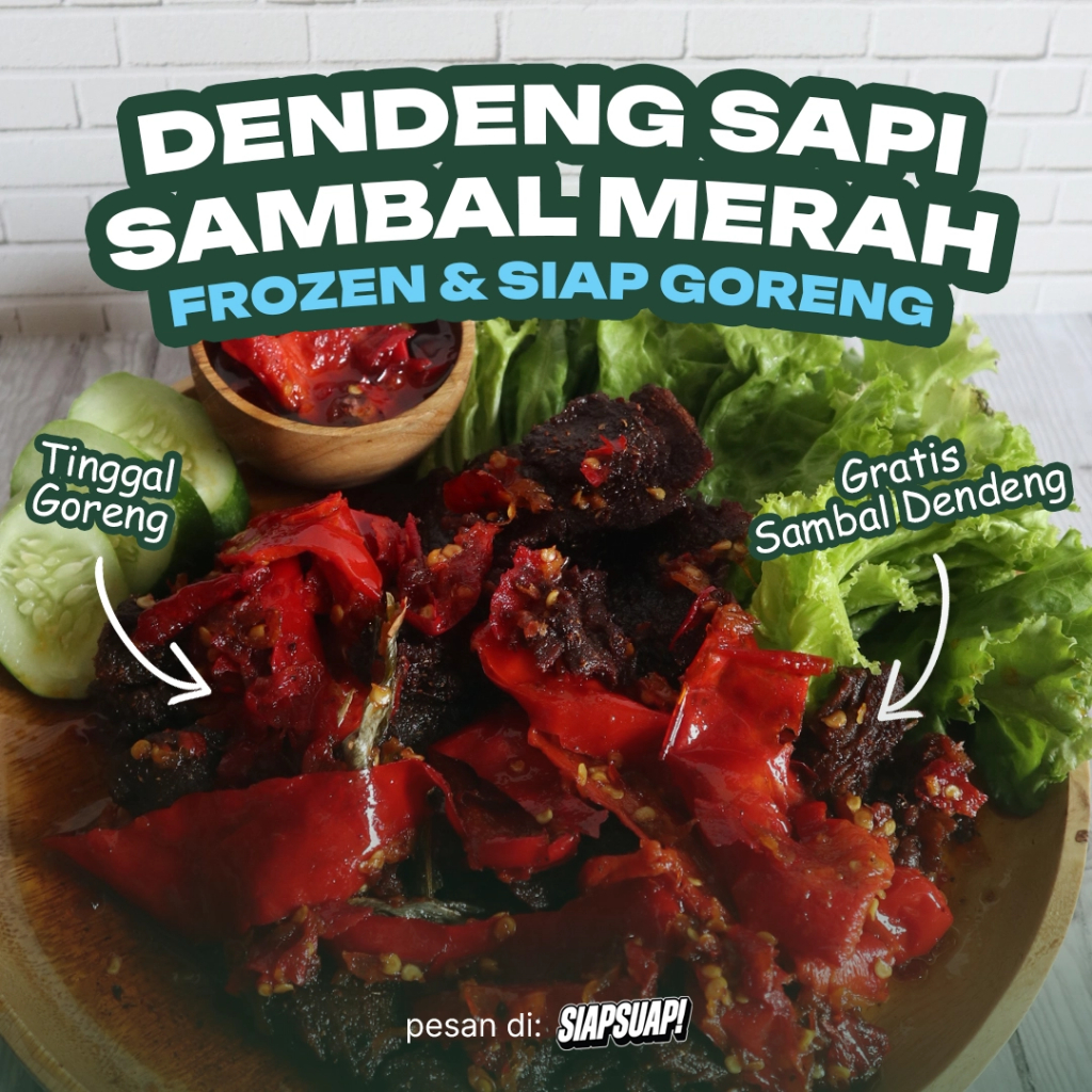 

Dendeng Ungkep Balado Sambal Merah Frozen Siap Goreng Masakan Halal Kemasan Vacuum Prep Meal