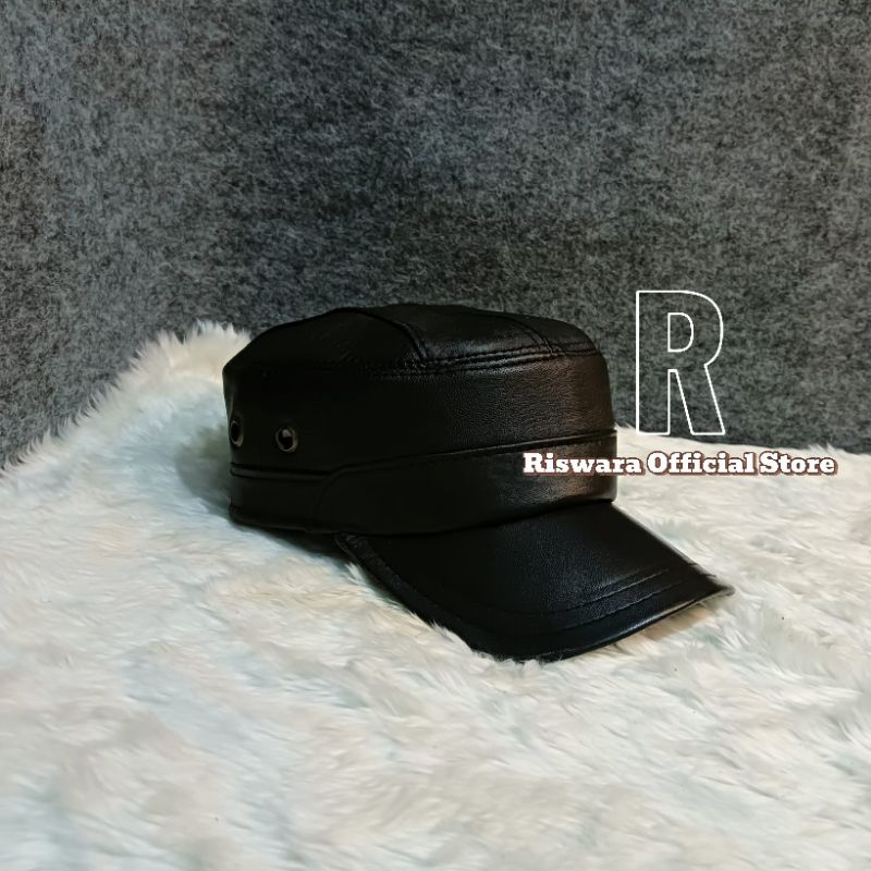 Topi Komando Kulit Asli Pria Dewasa Model Komando RingTopi / Topi Komando kulit berkualiatas/ Topi K
