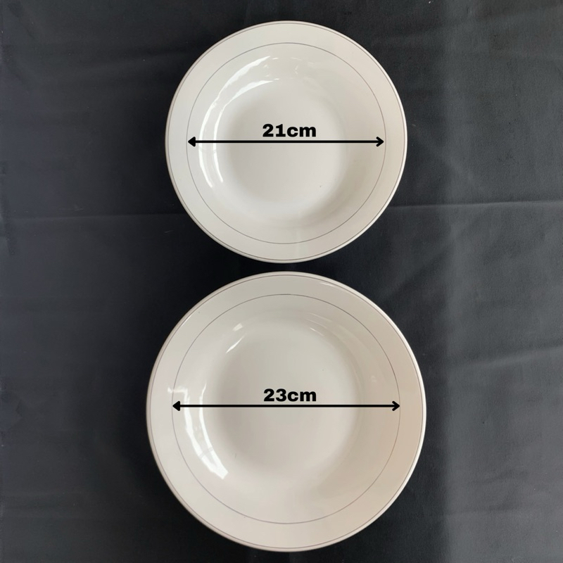 Piring Keramik List Mas 8 9 Sunbird / Piring Makan / Piring Beling / Piring Keramik 1 Lusin
