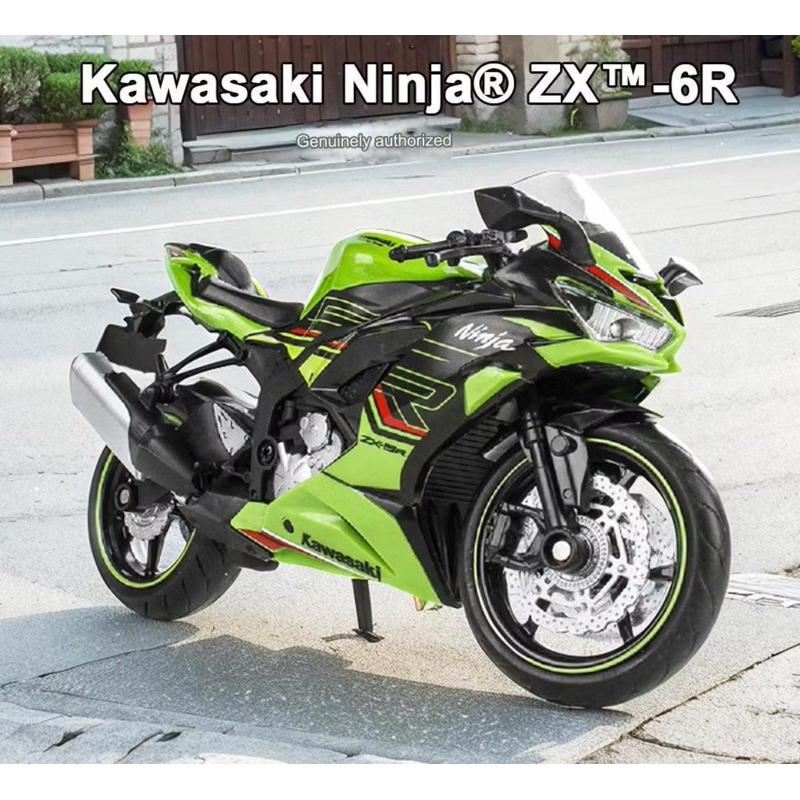 Kawasaki Ninja 600 ZX-6R ZX6R Diecast Motor scala 1:12 Official cocok jadi panjangan dan koleksi