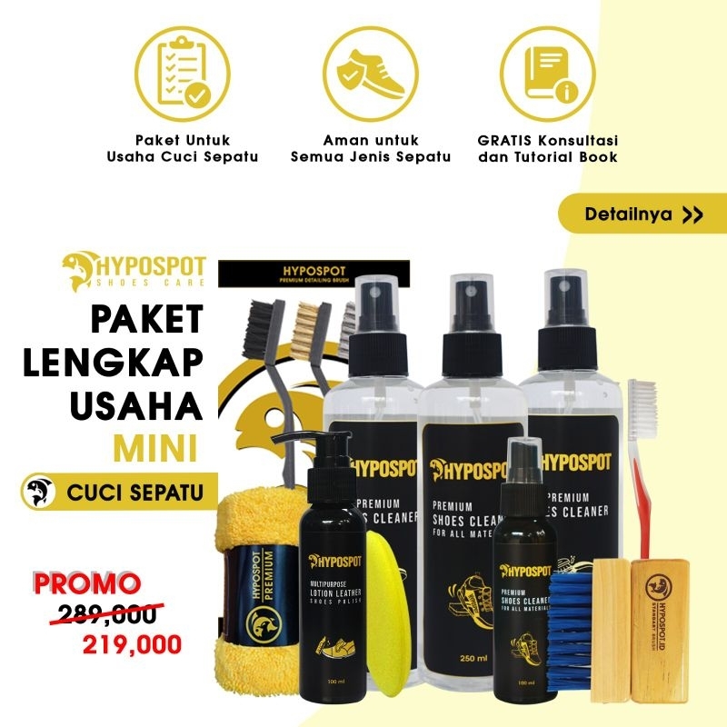 HYPOSPOT - PAKET USAHA LENGKAP MINI PAKET USAHA CUCI SEPATU