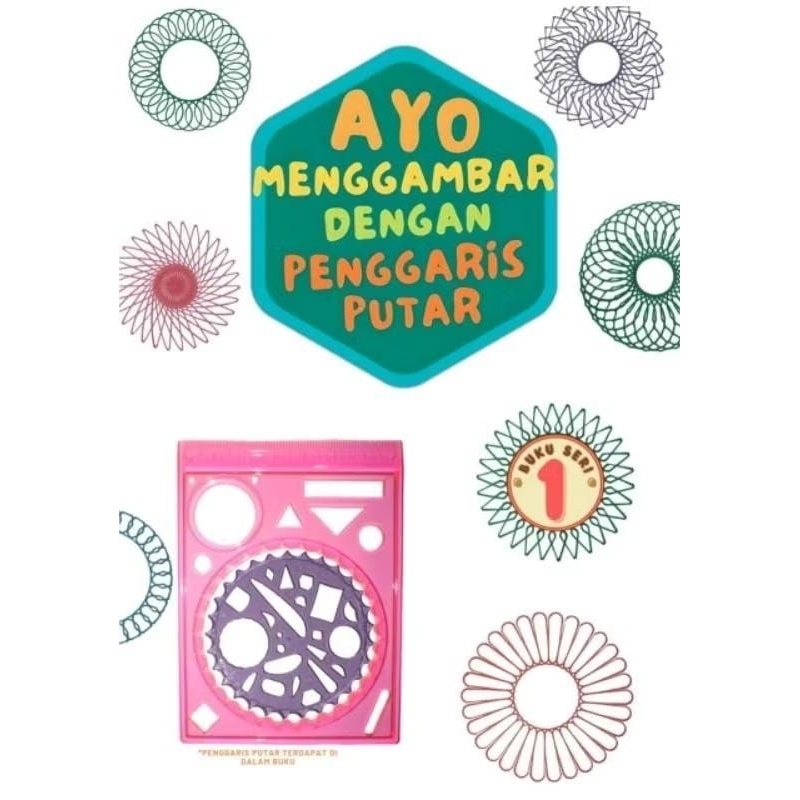 

Penggaris Putar Seri 1 & Buku Panduan, anak PAUD TK SD, Gambar Kurva Hypotrochoid. serupa Spirograph