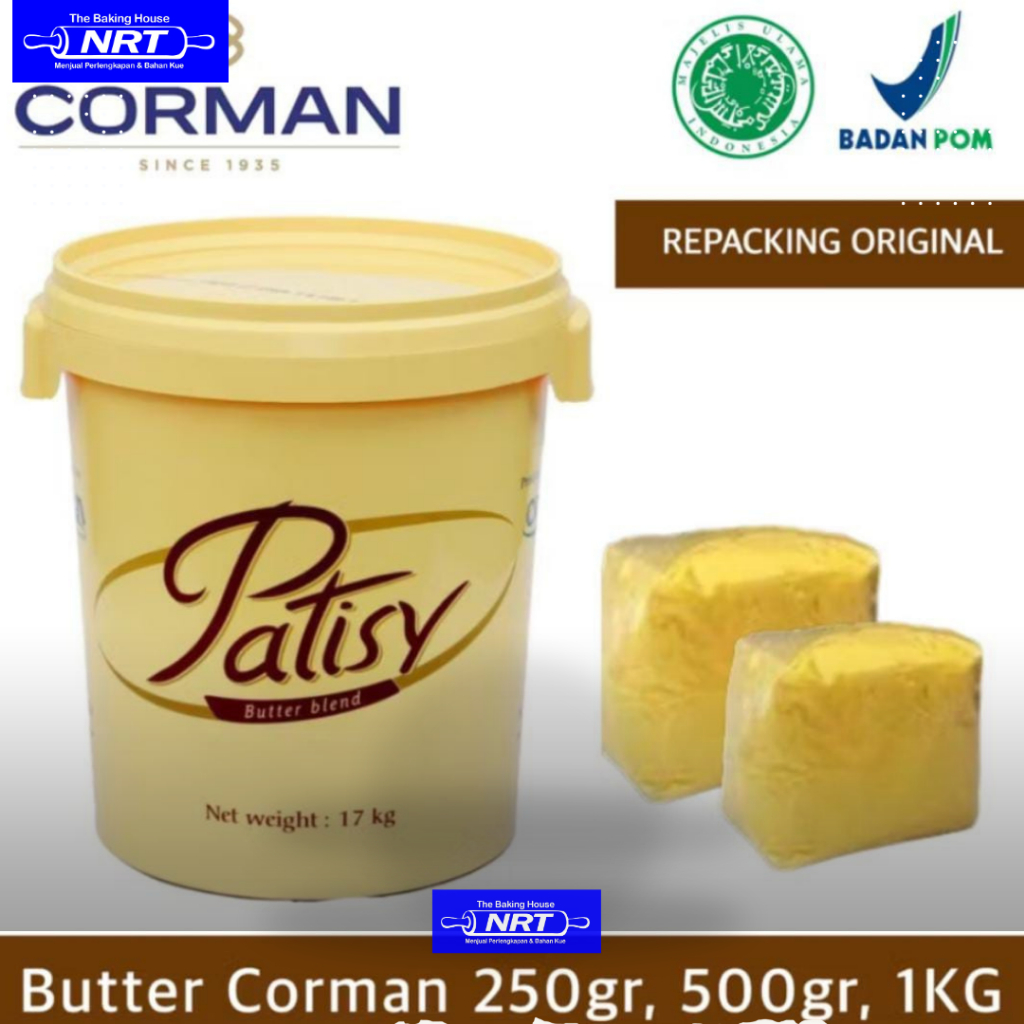 

Butter Corman Patisy REPACK 500gr, 1KG / Unsalted Butter Corman Patisy