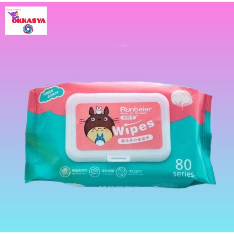 OKKASYA - tisu basah wipes 80s - tisu basah bayi aman - tanpa parfum