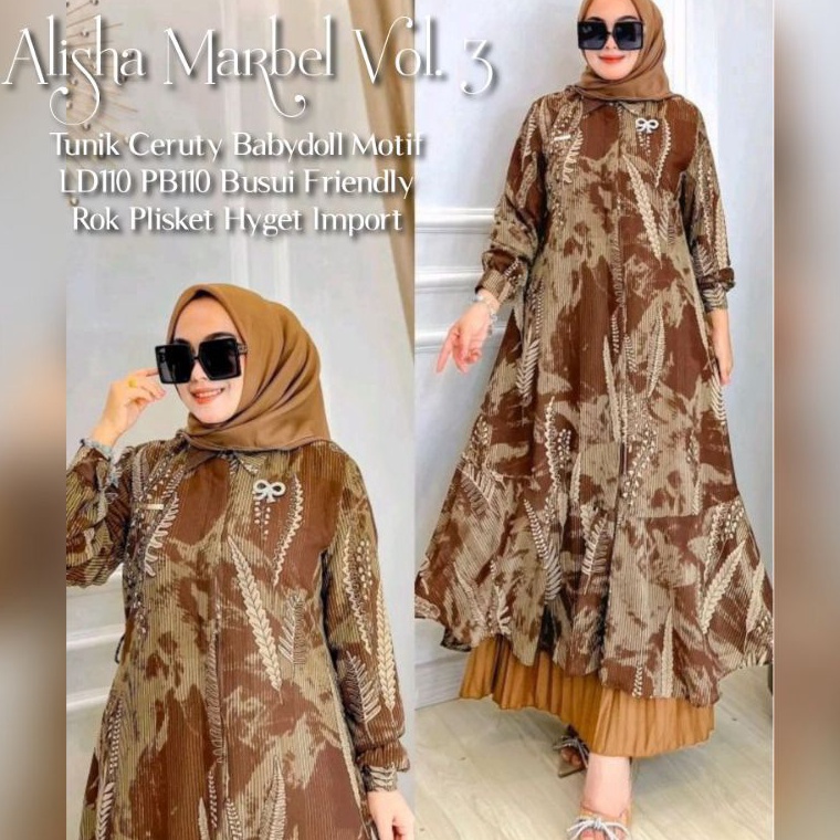 KODE W3H ALISHA MARBEL VOL3  SIZE M L XL XXL