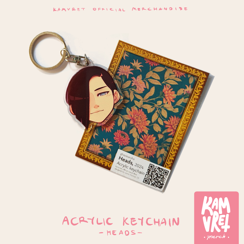 Keychain Akrilik -  Heads Series | Gantungan Kunci Akrilik Karakter Komik Kamvret