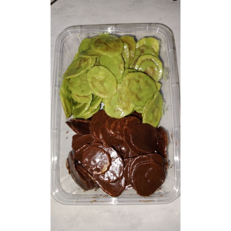 

kripik pisang / kripik pisang coklat mix matcha / coklat lumer / matcha / pisang aneka rasa