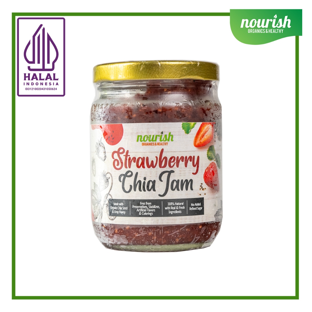 

Strawberry Chia Jam with Madu Uray 250 gr (Selai Strawberry Chia Seed)