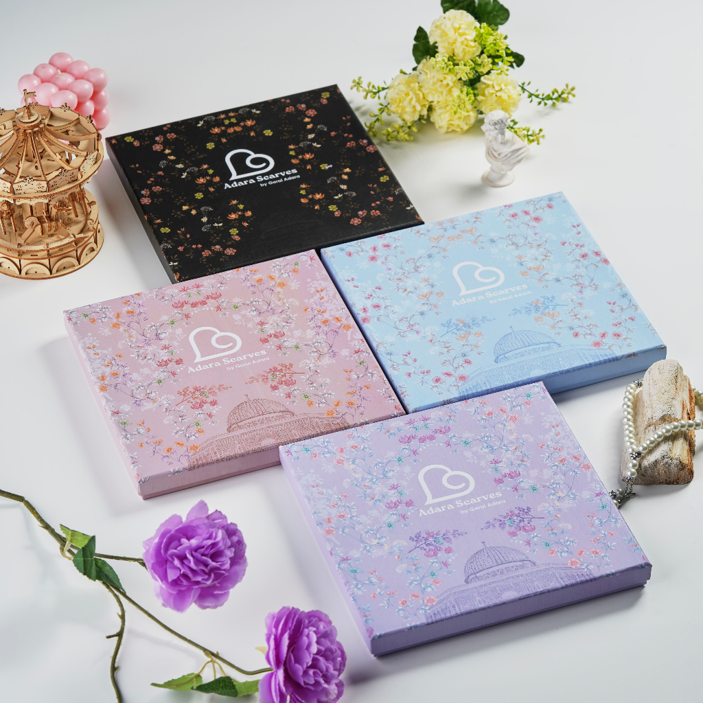 

Packaging Box Scarf | Adarascarves | Gerai Adara | BACA DESKRIPSI PENTING