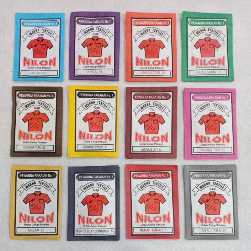 Pewarna pakaian wantek Nilon