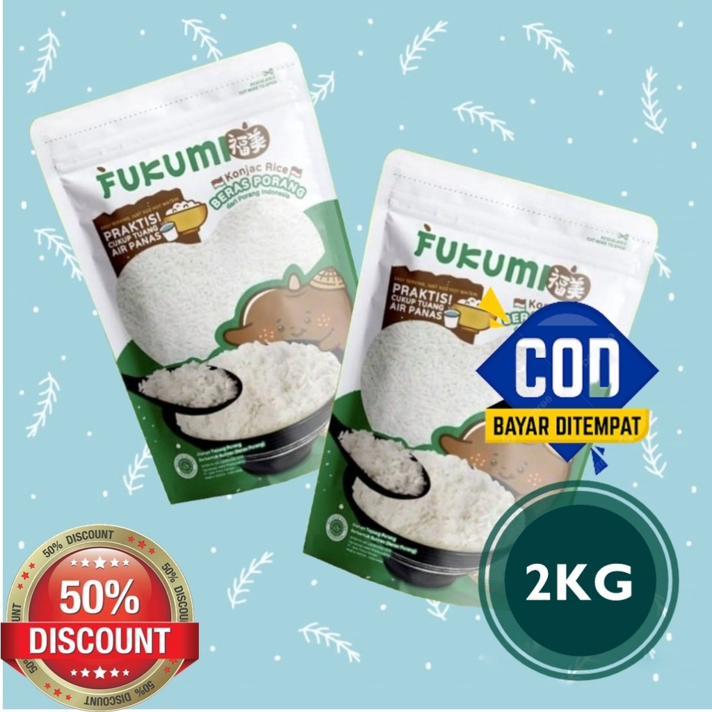 

PROMO TERMURAH!!! FUKUMI BERAS PORANG POUCH 2KG