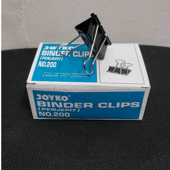 

Binder Clips No 200 Joyko ( penjepit ) 1 Lusin