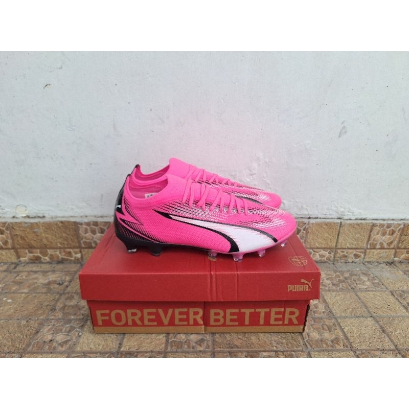 Sepatu Bola Puma Ultra Match FG - Pink - Original - 41